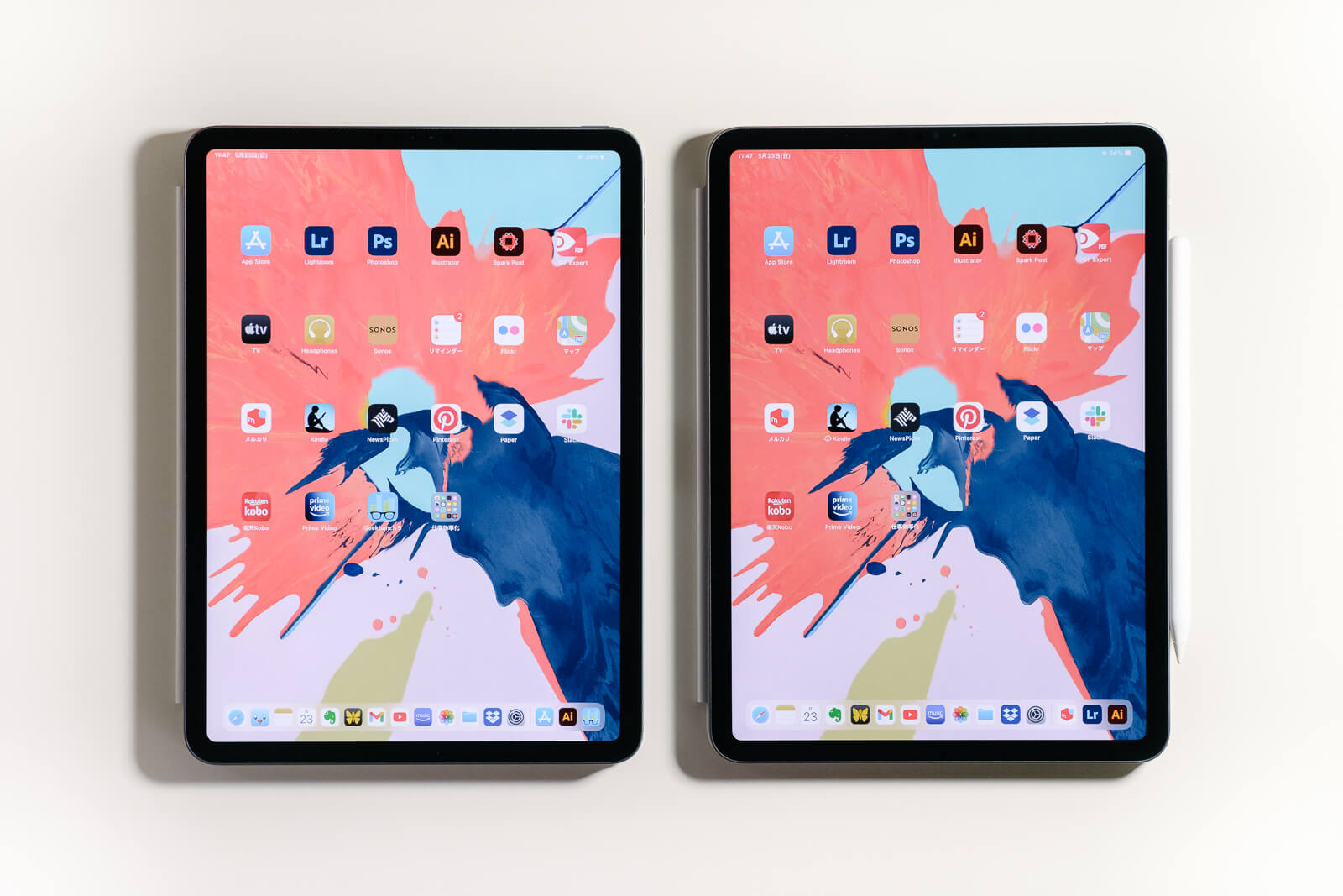 iPad Pro 11インチ2018年モデルと2021年モデルとの比較
